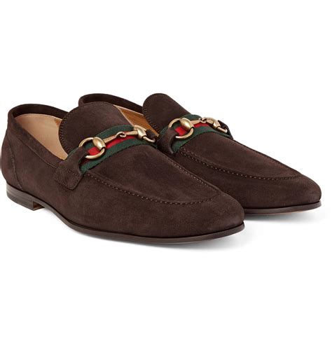 mens brown suede gucci loafers|men's gucci loafers outlet.